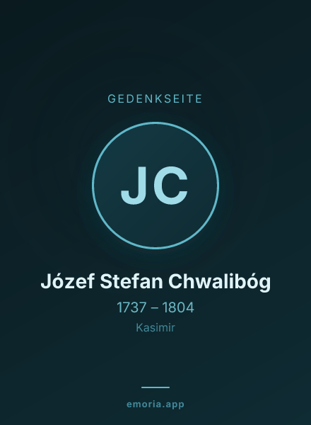 Gedenkportrait von Józef Stefan Chwalibóg