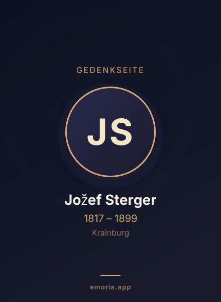 Gedenkportrait von Jožef Sterger