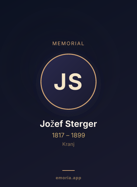 Memorial portrait of Jožef Sterger