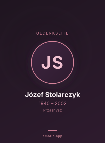 Gedenkportrait von Józef Stolarczyk