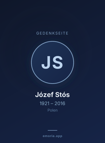 Gedenkportrait von Józef Stós