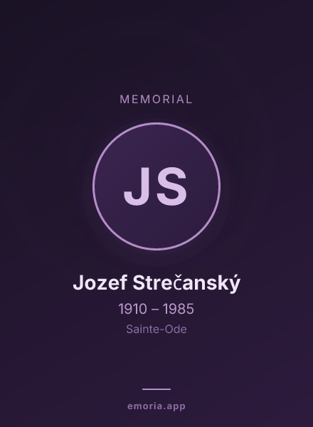 Memorial portrait of Jozef Strečanský