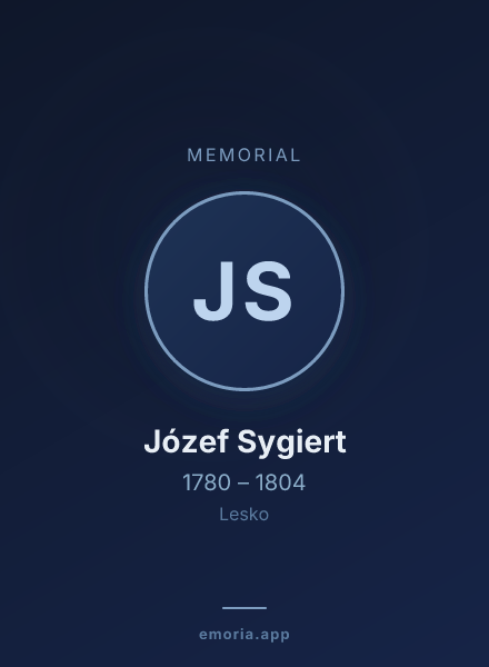 Memorial portrait of Józef Sygiert