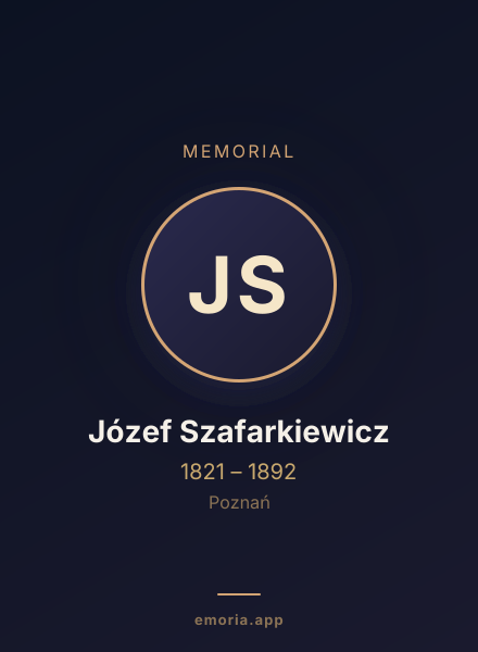Memorial portrait of Józef Szafarkiewicz