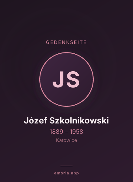 Gedenkportrait von Józef Szkolnikowski