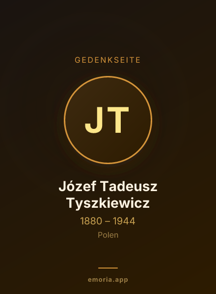 Gedenkportrait von Józef Tadeusz Tyszkiewicz