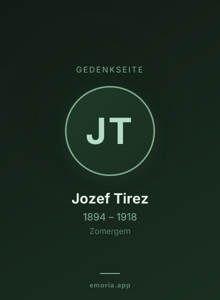 Gedenkportrait von Jozef Tirez