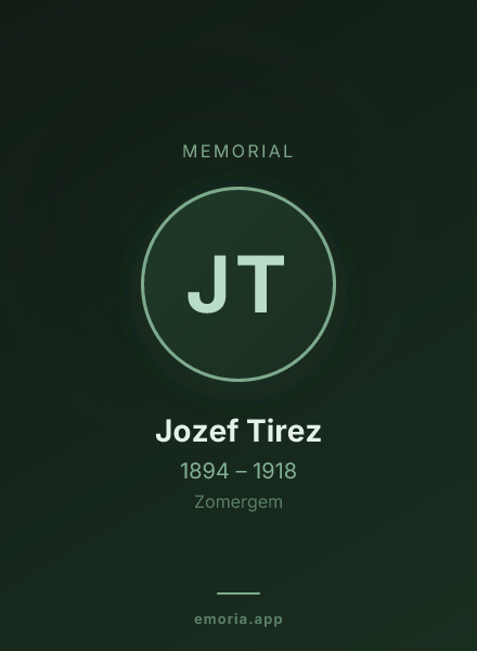Memorial portrait of Jozef Tirez