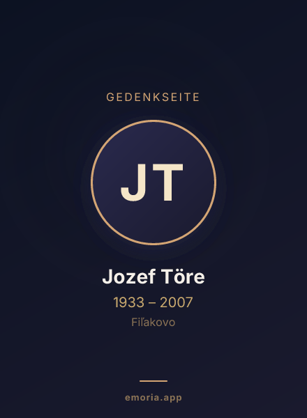Gedenkportrait von Jozef Töre