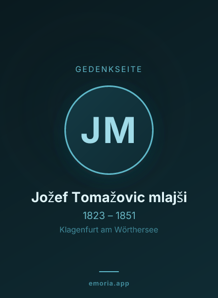 Gedenkportrait von Jožef Tomažovic mlajši