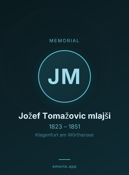 Memorial portrait of Jožef Tomažovic mlajši