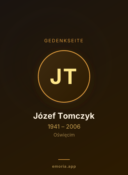 Gedenkportrait von Józef Tomczyk