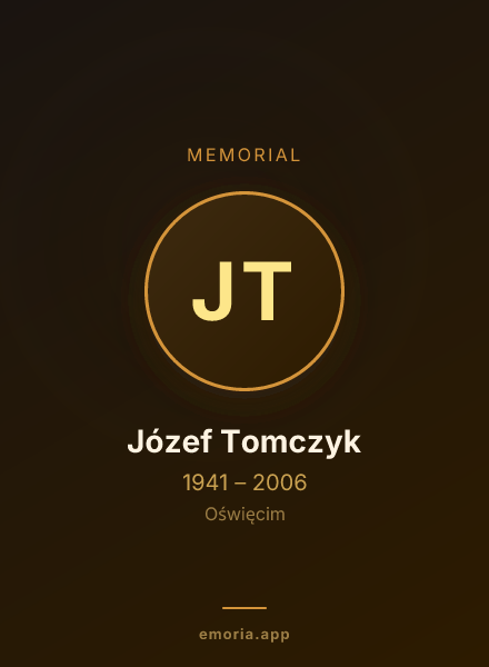 Memorial portrait of Józef Tomczyk