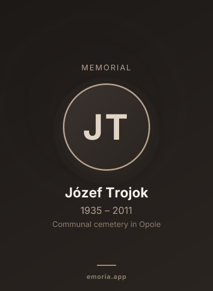 Memorial portrait of Józef Trojok