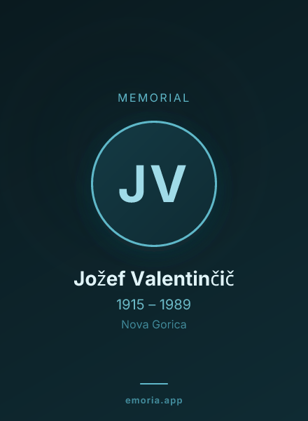 Memorial portrait of Jožef Valentinčič
