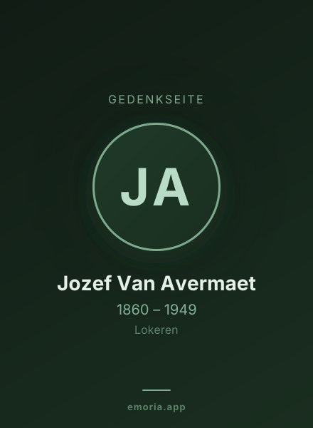 Gedenkportrait von Jozef Van Avermaet
