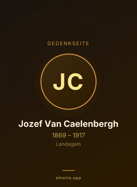 Gedenkportrait von Jozef Van Caelenbergh
