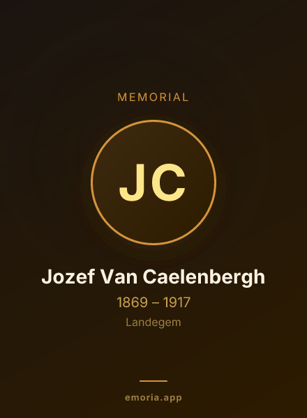 Memorial portrait of Jozef Van Caelenbergh
