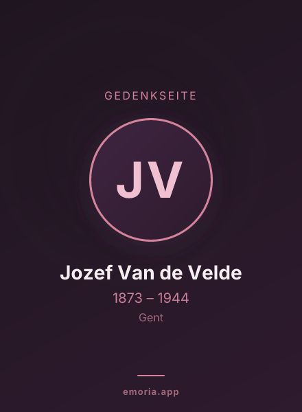 Gedenkportrait von Jozef Van de Velde