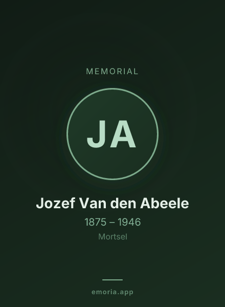 Memorial portrait of Jozef Van den Abeele