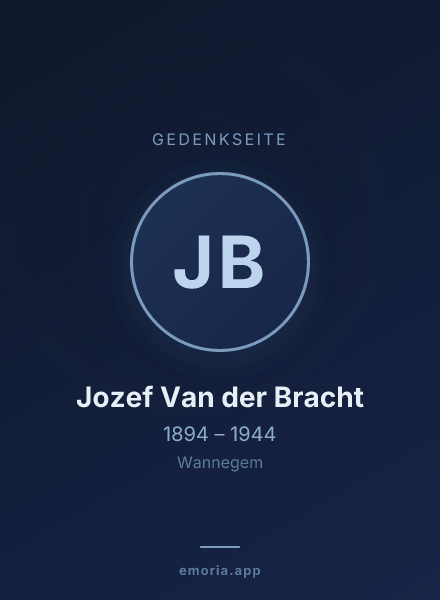 Gedenkportrait von Jozef Van der Bracht