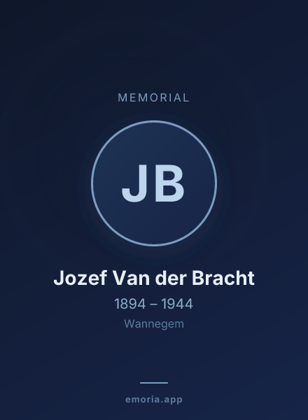 Memorial portrait of Jozef Van der Bracht