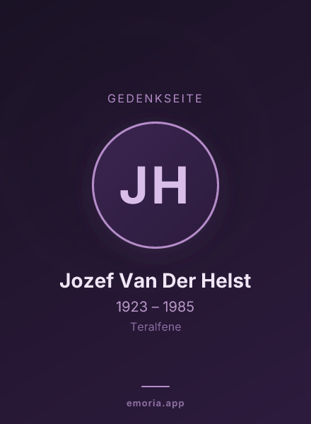 Gedenkportrait von Jozef Van Der Helst