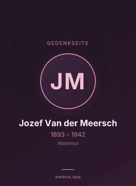 Gedenkportrait von Jozef Van der Meersch