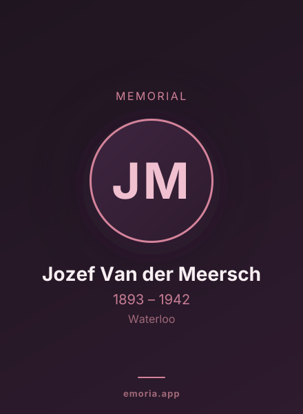 Memorial portrait of Jozef Van der Meersch