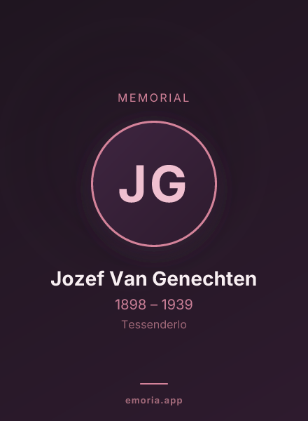 Memorial portrait of Jozef Van Genechten