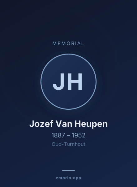 Memorial portrait of Jozef Van Heupen