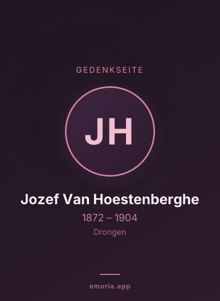 Gedenkportrait von Jozef Van Hoestenberghe