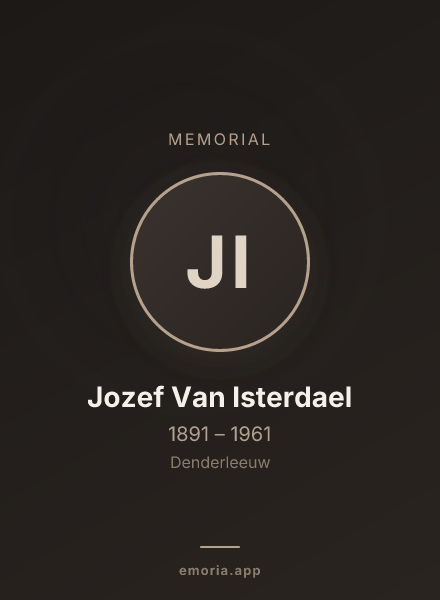 Memorial portrait of Jozef Van Isterdael