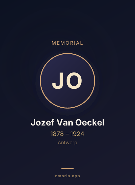 Memorial portrait of Jozef Van Oeckel