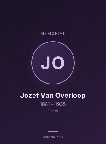 Memorial portrait of Jozef Van Overloop