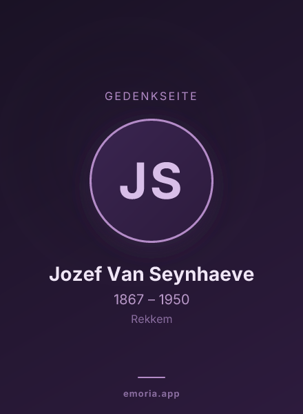 Gedenkportrait von Jozef Van Seynhaeve