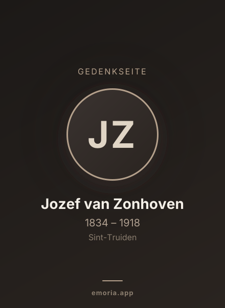 Gedenkportrait von Jozef van Zonhoven