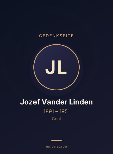 Gedenkportrait von Jozef Vander Linden