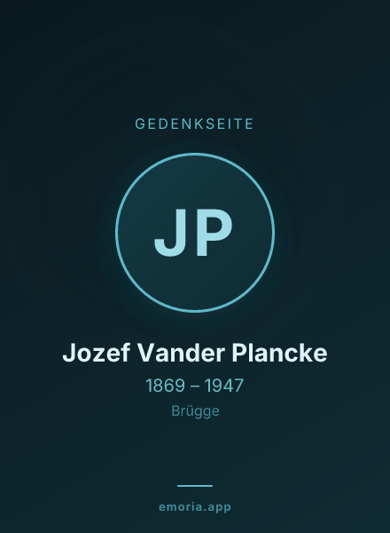 Gedenkportrait von Jozef Vander Plancke