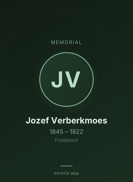 Memorial portrait of Jozef Verberkmoes