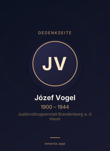 Gedenkportrait von Józef Vogel