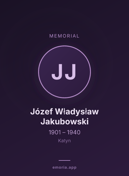 Memorial portrait of Józef Władysław Jakubowski