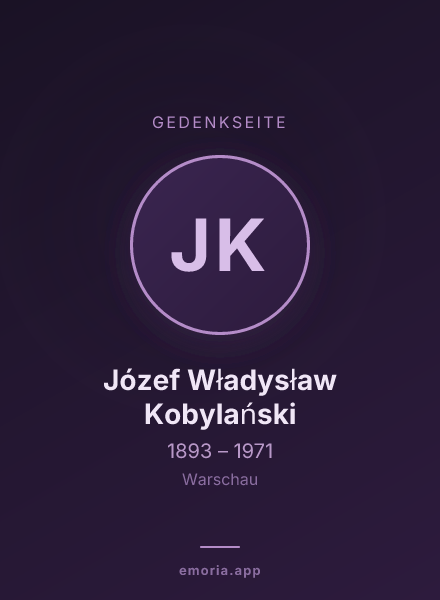 Gedenkportrait von Józef Władysław Kobylański