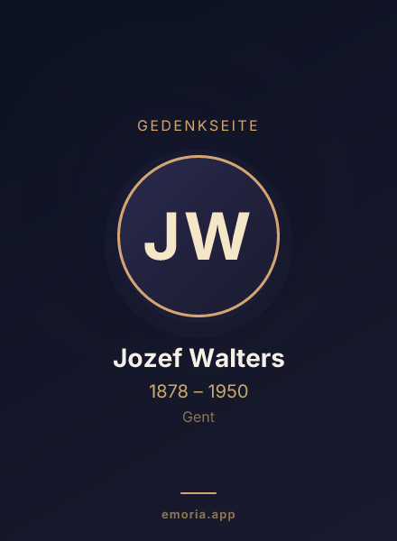 Gedenkportrait von Jozef Walters