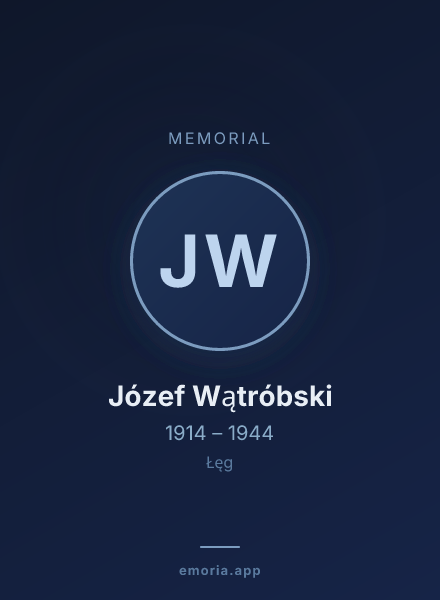 Memorial portrait of Józef Wątróbski