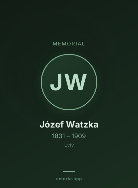 Memorial portrait of Józef Watzka