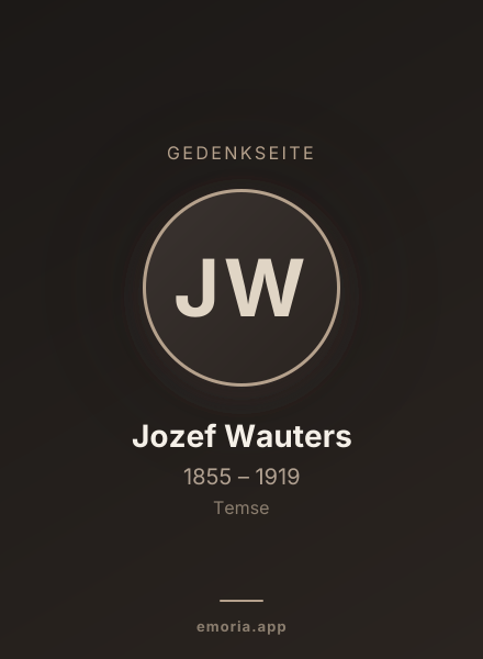 Gedenkportrait von Jozef Wauters