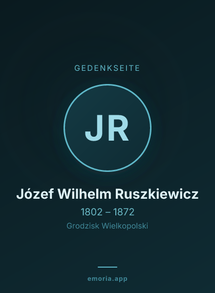 Gedenkportrait von Józef Wilhelm Ruszkiewicz