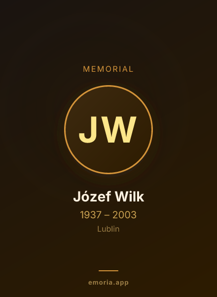Memorial portrait of Józef Wilk