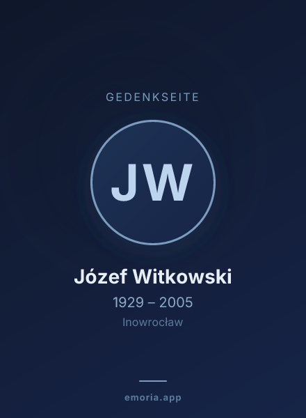 Gedenkportrait von Józef Witkowski